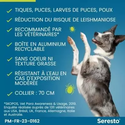 Collier Antiparasitaire SERESTO pour Chiens +8kg