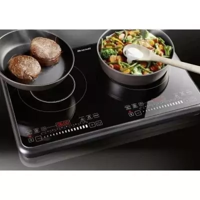 Table de cuisson posable 2 foyers induction Noir