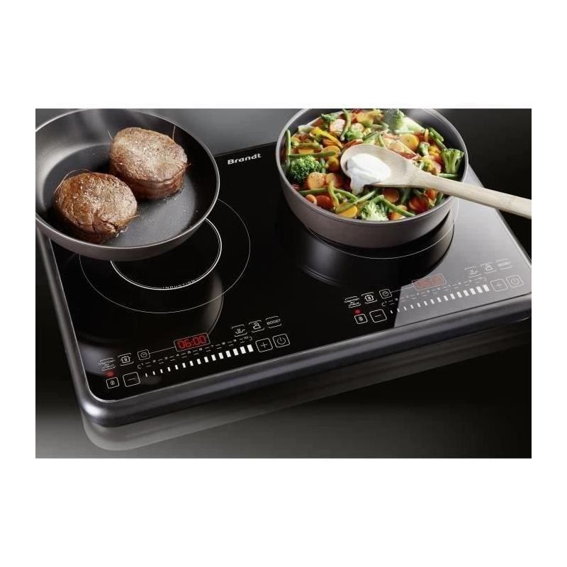 Table de cuisson posable 2 foyers induction Noir
