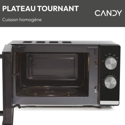 Micro-ondes Candy Moderna CMW20TNMB 700 W 20L Noir - Fonction Décongélation