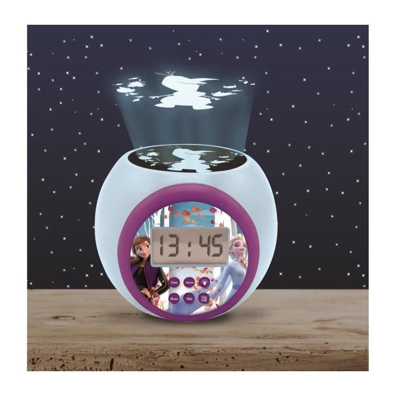 Réveil projecteur La Reine des Neiges - Idéal pour les enfants!