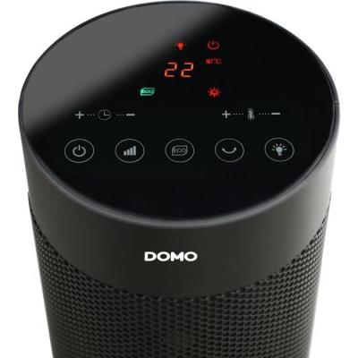 Chauffage céramique 2000W effet feu de bois - DOMO DO7345H - Noir