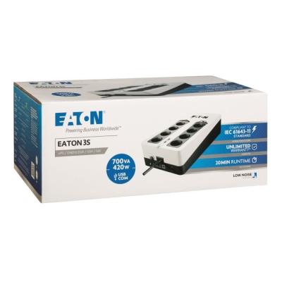 Onduleur EATON 3S 700 FR - Protection fiable pour vos équipements - 700VA