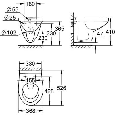 Cuve WC suspendue GROHE - Design compact et moderne