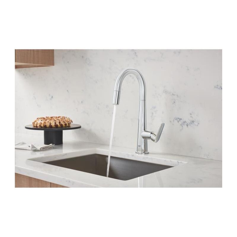 Mitigeur évier cuisine GROHE - Design moderne, dimensions compactes