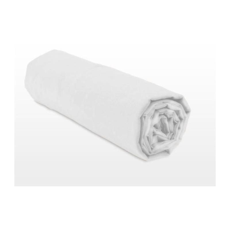 Drap housse en microfibre blanc - 140 x 190 cm - HOME LINGE PASSION