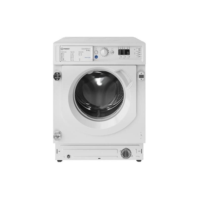 Lave-linge séchant encastrable Indesit - 8 à 6kg - Blanc