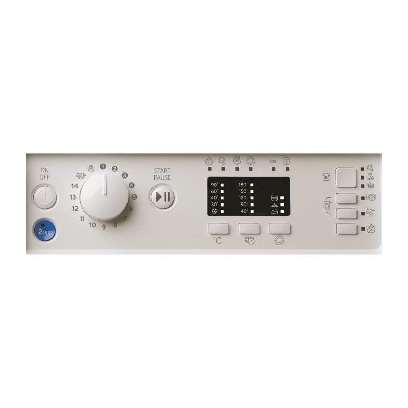 Lave-linge séchant encastrable Indesit - 8 à 6kg - Blanc