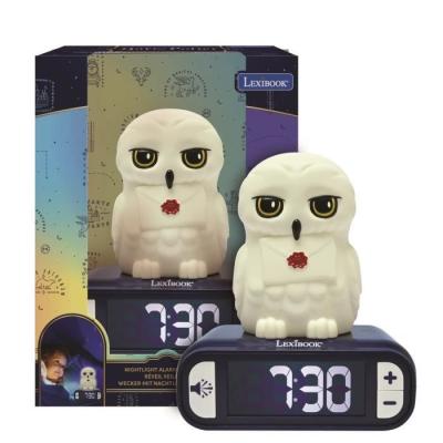Réveil veilleuse digital Hedwige 3D lumineux et sonore