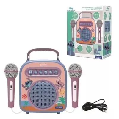 Enceinte Bluetooth avec micros Stitch - Dimensions compactes pour les enfants