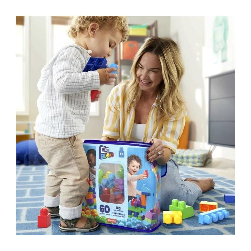 Mega Bloks Sac Medium Classique 60 briques - Jeu de construction compact