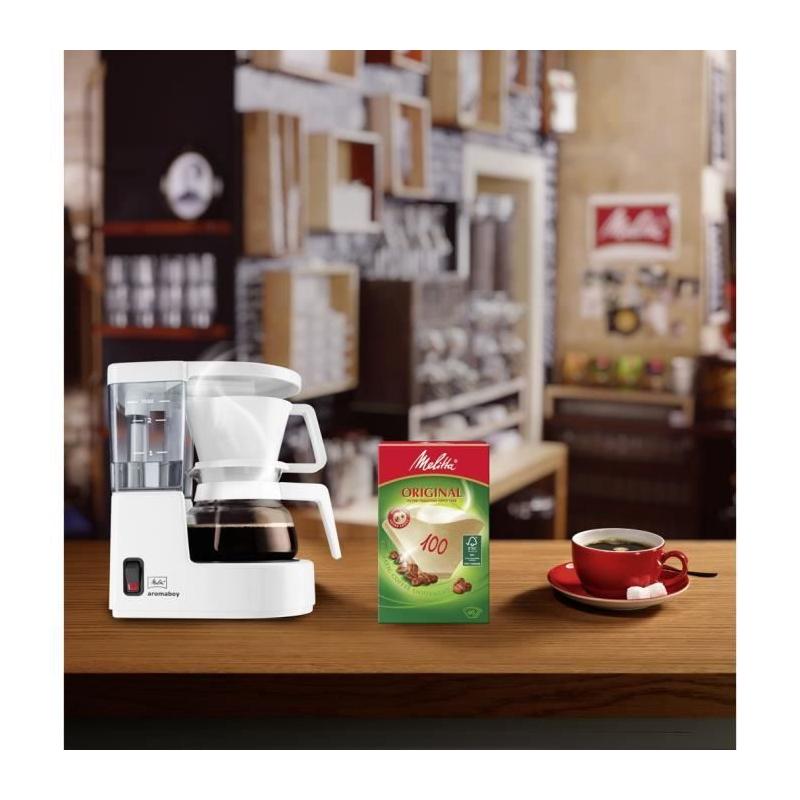 CAFETIÈRE MELITTA Aromaboy 1015-01 Blanc - Compacte et Puissante