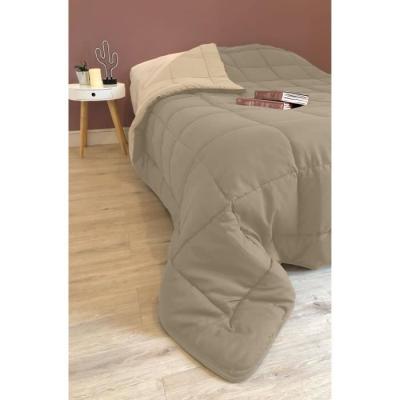 Couette chaude Microfibre 400g/m² Taupe & Lin 220x240cm - Confort Douillet