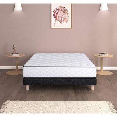 Ensemble sommier et matelas 160x200 cm - Ressorts ensachés et mémoire de forme