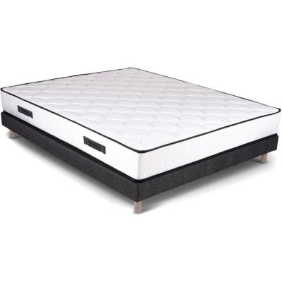 Ensemble sommier et matelas 160x200 cm - Ressorts ensachés et mémoire de forme