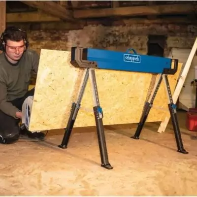 Lot de 2 Tréteaux de chantier en acier SCHEPPACH MWB600 - 600kg Lot de 2 Tréteaux de chantier en acier SCHEPPACH MWB600 - 600kg