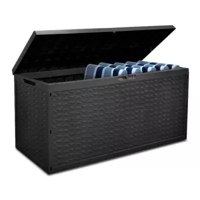 Coffre de rangement en résine 330 L - Gris anthracite
