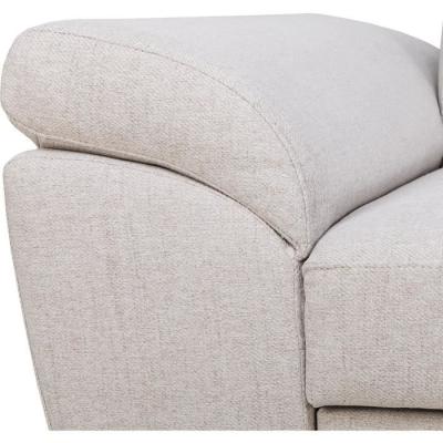 Canapé d'angle convertible STAN - Tissu Beige - Réversible - 4 pers