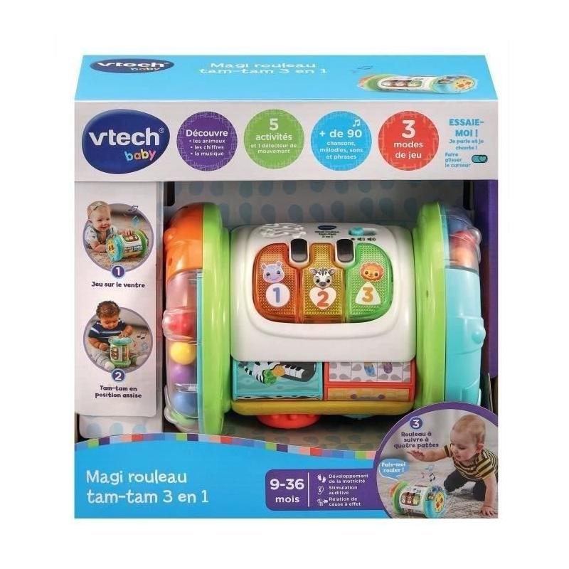 Rouleau d'activités interactif VTECH MAGI ROULEAU TAM-TAM 3 EN 1 - Blanc/Multicolore