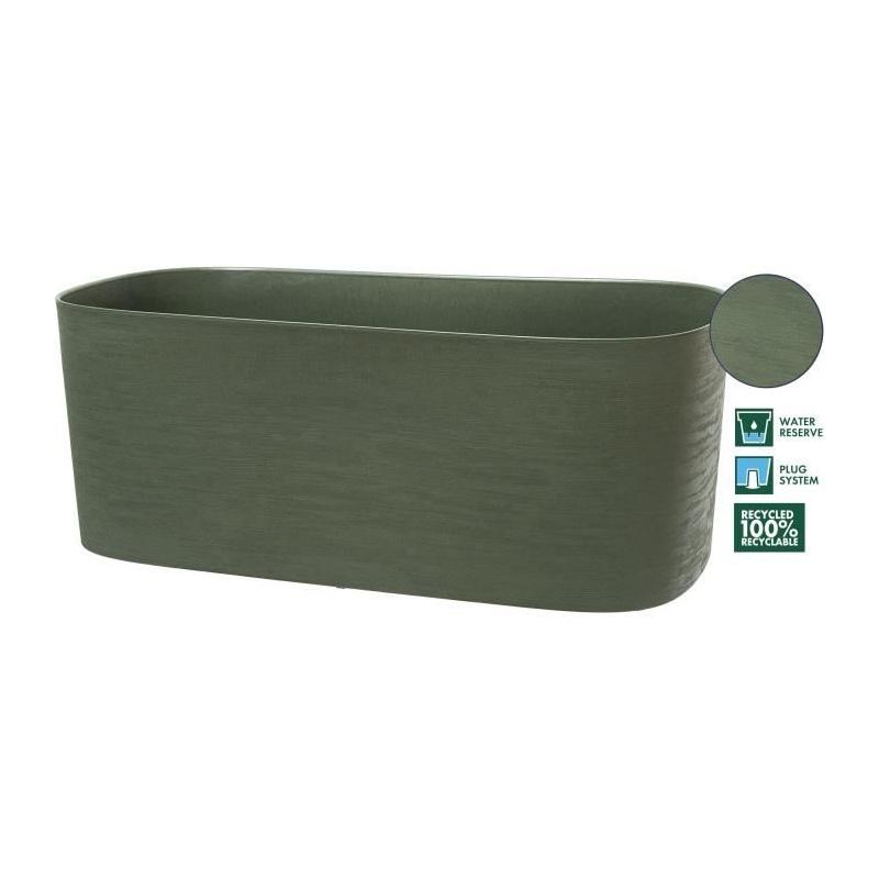 Jardiniere XL à réserve d'eau - Respect de l'environnement - Vert de gris