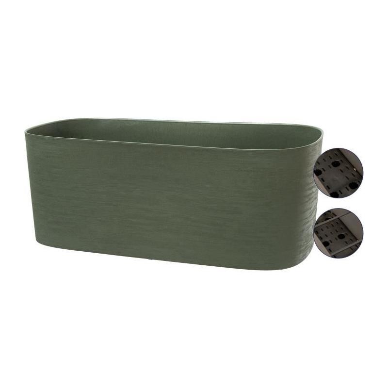 Jardiniere XL à réserve d'eau - Respect de l'environnement - Vert de gris