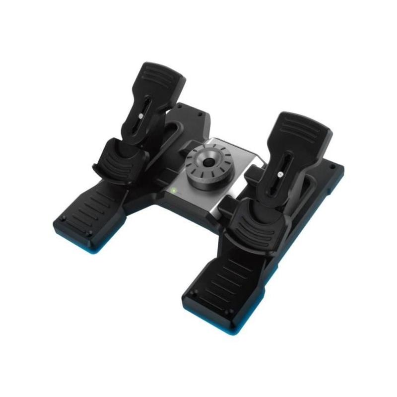 Pédalier Saitek by Logitech - Contrôlez vos simulations de vol