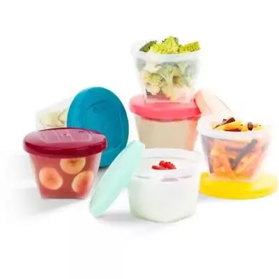 Lot de 6 pots de conservation BABYMOOV Babybols 180ml sans BPA, made in France