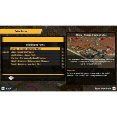 RollerCoaster Tycoon Classic - Jeu Nintendo Switch avec dimensions compactes