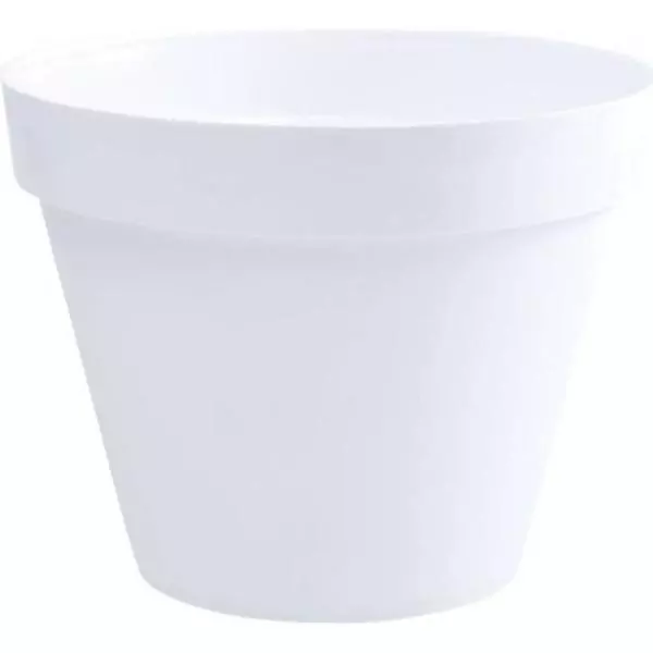 EDA Pot de fleurs rond TOSCANE - 76 L - Ø 60 x H 47 cm - Blanc