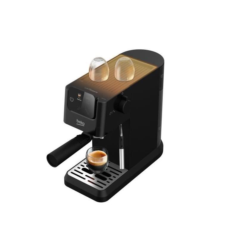 Machine expresso manuelle BEKO - Noir - Puissante et compacte - 1,1 L - 1628 W