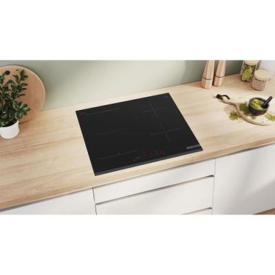 Table induction 60cm Bosch SER6 - PVS63KHC1E Noir - 4 foyers - Home Connect