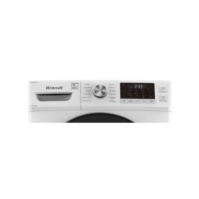Lave-linge hublot BRANDT WFB218QW - 18 kg - Induction - Blanc