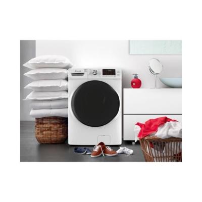 Lave-linge hublot BRANDT WFB218QW - 18 kg - Induction - Blanc