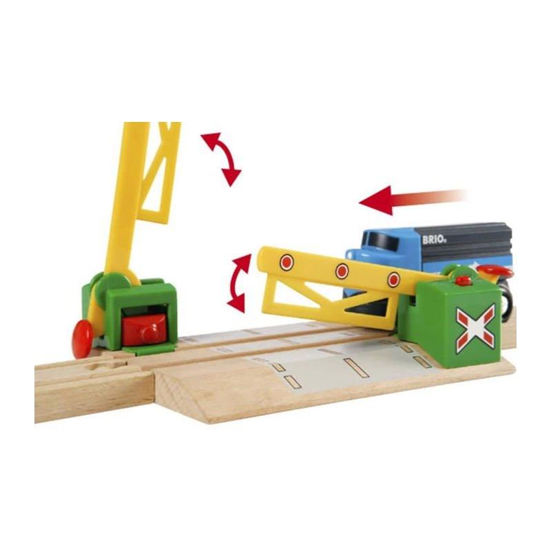 Passage à niveau magnétique Brio 33750 - Bois FSC - Accessoire circuit