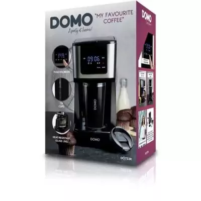 Cafetière filtre DOMO DO733K 900W - 4 à 10 tasses - Noir Cafetière filtre DOMO DO733K 900W - 4 à 10 tasses - Noir