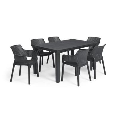Lot de 6 Fauteuils monoblocs empilables en résine de synthèse - ALLIBERT BY KETER