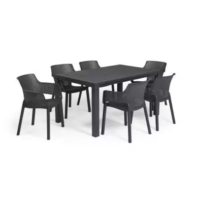 Lot de 6 Fauteuils monoblocs empilables en résine de synthèse - ALLIBERT BY KETER