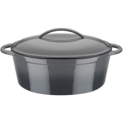 Cocotte fonte massive GSW GREY SHADOW 33 x 25 cm Ovale Induction Gris