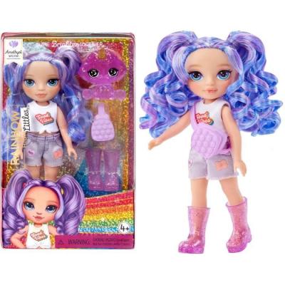 Duo adorable : Poupée 15cm + animal violet - À partir de 4 ans
