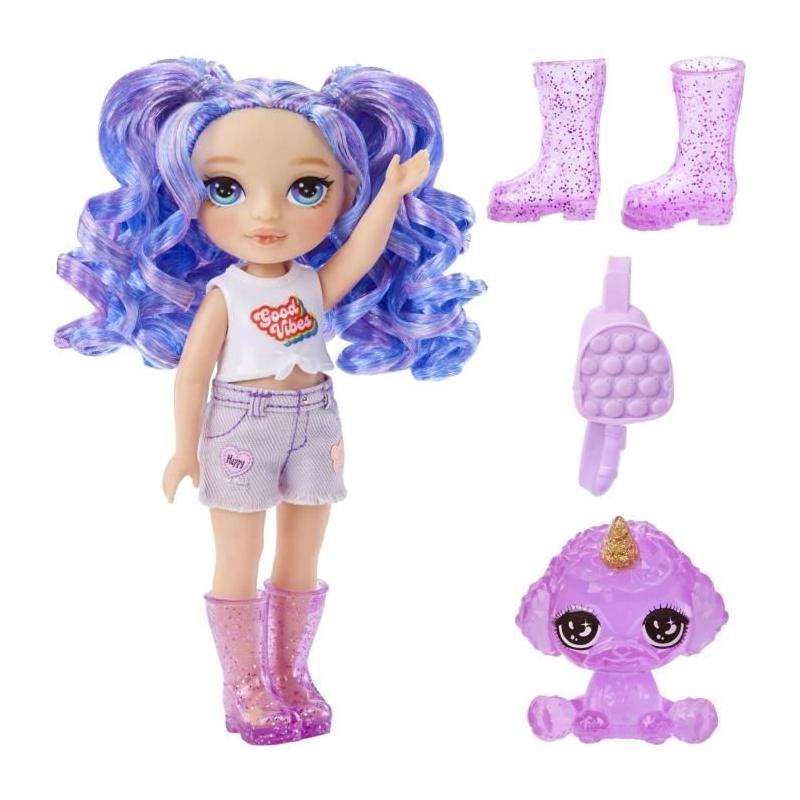 Duo adorable : Poupée 15cm + animal violet - À partir de 4 ans
