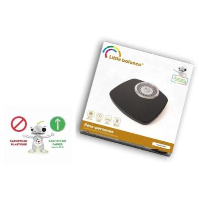 Balance Pese-personne mécanique LITTLE BALANCE 8400 Confort 180, Noir & Chrome