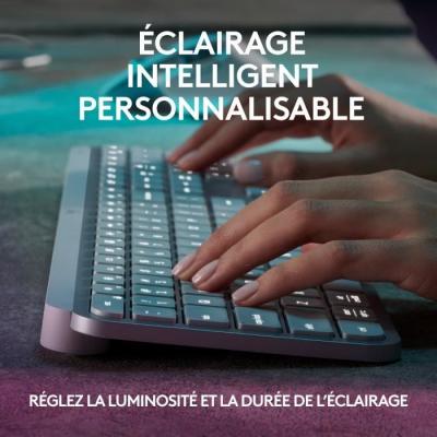Clavier Logitech MX Keys S - AZERTY Français - Gris Pâle