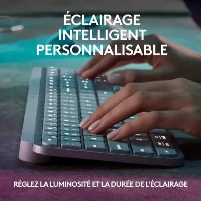 Clavier Logitech MX Keys S - AZERTY Français - Gris Pâle
