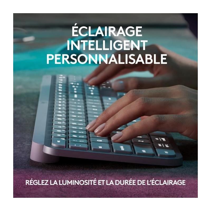 Clavier Logitech MX Keys S - AZERTY Français - Gris Pâle