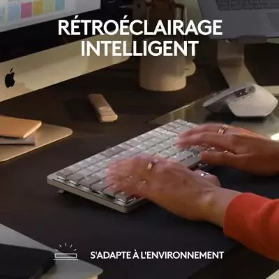 Clavier Logitech MX Mini Mac Sans Fil - Gris Pale