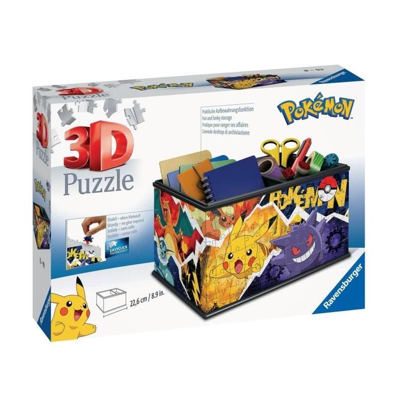 Boîte de rangement Pokémon Puzzle 3D - Ravensburger - 216 pièces - A partir de 8 ans