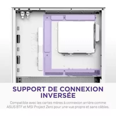 Boitier moyen-tour micro-ATX - NZXT - CC-H31FW-01 - H3 Flow - Blanc - Airflow remarquable - Support GPU grand format