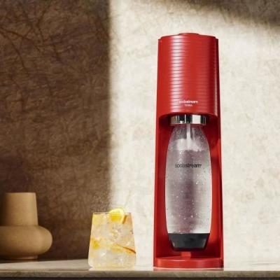 Machine à eau pétillante SODASTREAM - Rouge Terra - Avec recharge gaz 60L