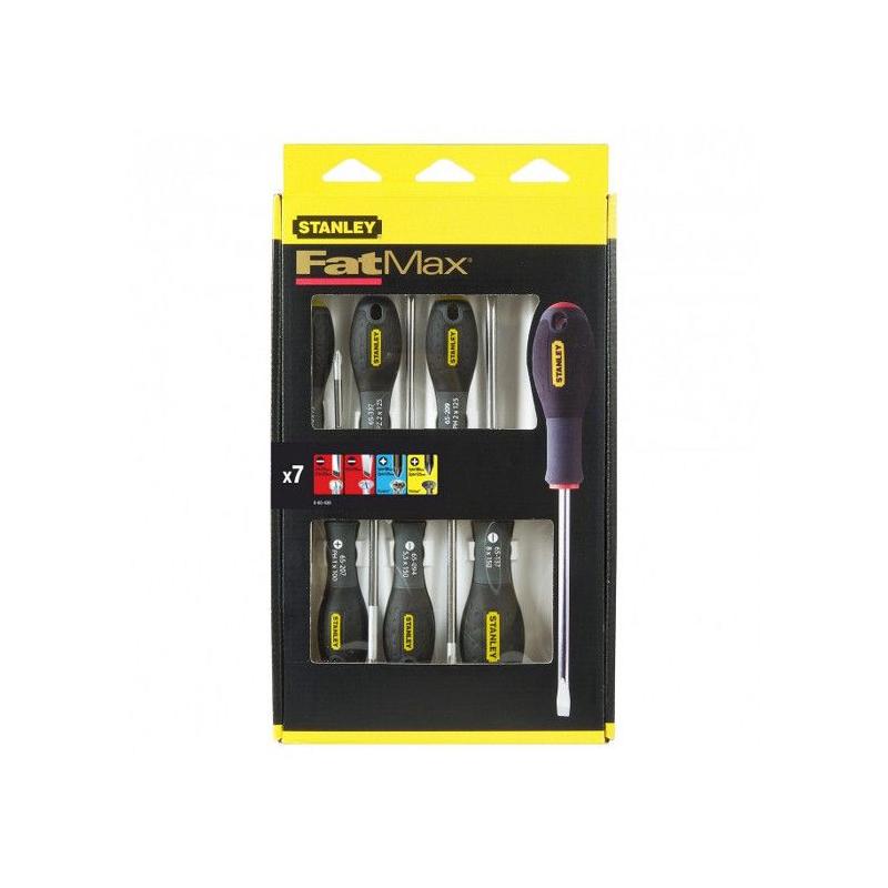 Ensemble de 7 Tournevis STANLEY FATMAX - Parfait pour Electriciens et Mécaniciens