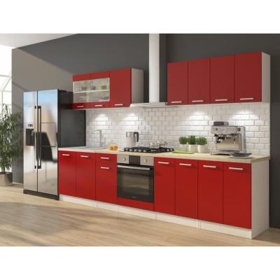 ULTRA Cuisine avec Meuble Four et Plan de Travail Inclus - Rouge mat